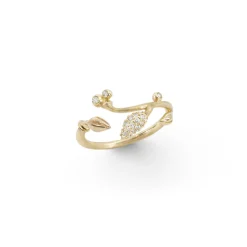 OLE LYNGGAARD COPENHAGEN – Blooming ring i gult gull med 0,13 ct diamanter