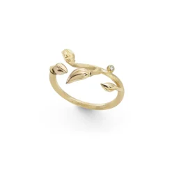 OLE LYNGGAARD COPENHAGEN – Blooming ring i gult gull med 0,01 ct diamant