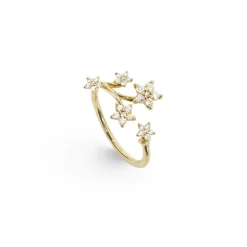 OLE LYNGGAARD COPENHAGEN – Shooting Stars ring i gult gull med 0,27 ct diamanter