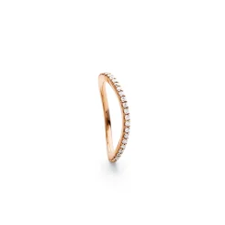 OLE LYNGGAARD COPENHAGEN – Love Band curved ring i roségull med 0,40 ct diamanter