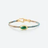 OLE LYNGGAARD COPENHAGEN – Life armbånd med 18k gult gull lås og malakitt – Cornflower – 4,5mm