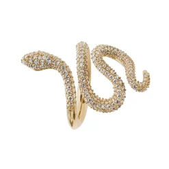 OLE LYNGGAARD COPENHAGEN – Snakes medium ring i gult gull pavert med 1,35 ct diamanter