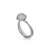 OLE LYNGGAARD COPENHAGEN – Lotus medium ring i hvitt gull pavert med 0,40 ct diamanter