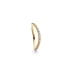 OLE LYNGGAARD COPENHAGEN – Love Band curved ring i gult gull med 0,40 ct diamanter