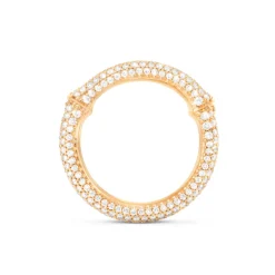 OLE LYNGGAARD COPENHAGEN – Nature ring i gult gull pavert med diamanter (minst 1,01 ct)