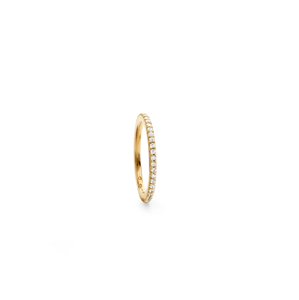 OLE LYNGGAARD COPENHAGEN – Love Band ring i gult gull med 0,40 ct diamanter