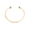 OLE LYNGGAARD COPENHAGEN – Nature armring i satinert gult gull med serpentin