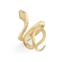 OLE LYNGGAARD COPENHAGEN – Snakes medium ring i gult gull med 0,02 ct diamanter