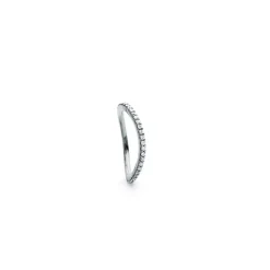 OLE LYNGGAARD COPENHAGEN – Love Band curved ring i hvitt gull med 0,40 ct diamanter