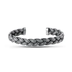 OLE LYNGGAARD COPENHAGEN – Michel herre armring i oksidert sølv – 9,5 mm