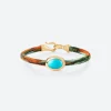 OLE LYNGGAARD COPENHAGEN – Life armbånd med 18k gult gull lås og turkis – Tropic – 6mm