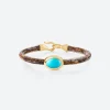 OLE LYNGGAARD COPENHAGEN – Life armbånd med 18k gult gull lås og turkis – Velvet – 6mm