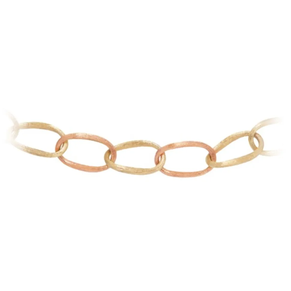 OLE LYNGGAARD COPENHAGEN – Love kraftig armlenke i gult gull og roségull – 18 cm