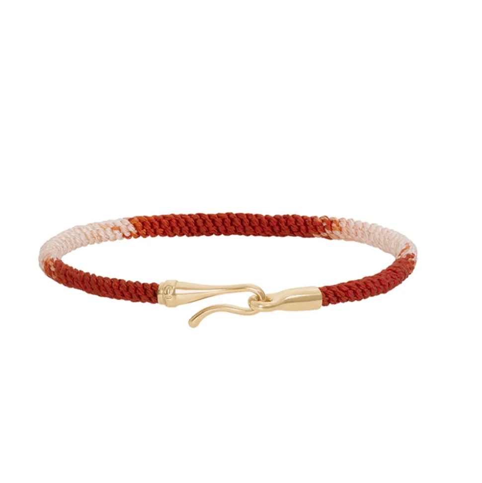 OLE LYNGGAARD COPENHAGEN – Life armbånd med gull lås – Red Emotions