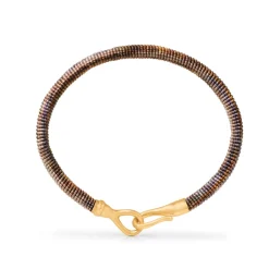 OLE LYNGGAARD COPENHAGEN – BoHo – Life armbånd med 18k gult gull lås – Velvet