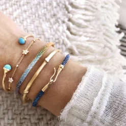 OLE LYNGGAARD COPENHAGEN – Life armbånd med gull lås – Bohemian Spirit NB: kun 16 cm igjen