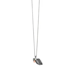 OLE LYNGGAARD COPENHAGEN – Lotus Spire mini vedheng i sølv med rosa månestein og diamant