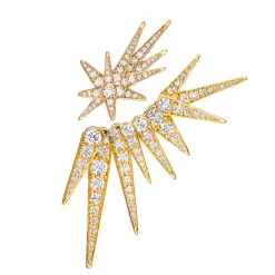 OLE LYNGGAARD COPENHAGEN – Funky Shooting Stars ørepynt i 18k gult gull med 0,27ct diamanter – Singel