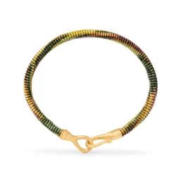 OLE LYNGGAARD COPENHAGEN – BoHo – Life armbånd med 18k gult gull lås – Plum