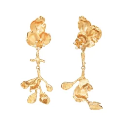 OLE LYNGGAARD COPENHAGEN – Wild Rose ørepynt i 18k gult gull med 0,10ct diamanter