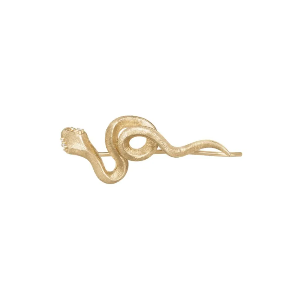 OLE LYNGGAARD COPENHAGEN – Snakes ørepynt i gult gull med 0,01 ct diamanter