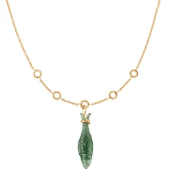 OLE LYNGGAARD COPENHAGEN – Young Fish Collier – Ankerkjede i 18k gult gull, 40-45cm