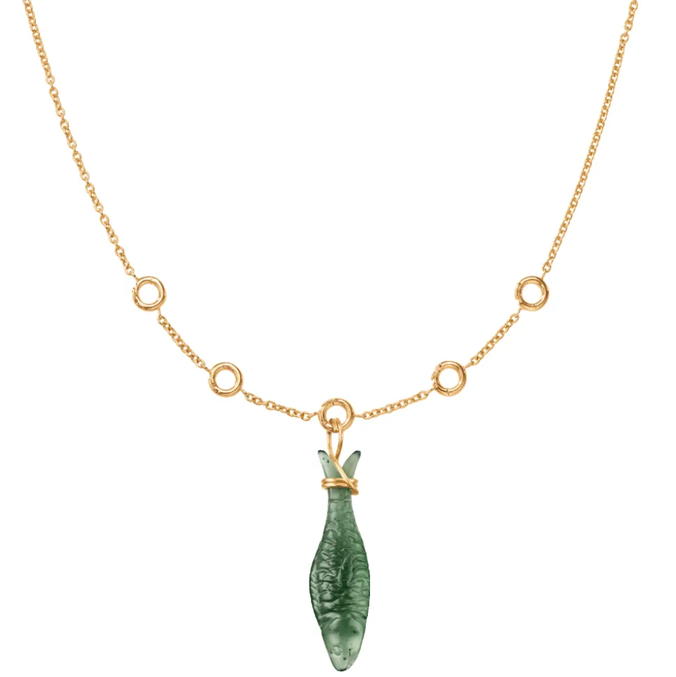 OLE LYNGGAARD COPENHAGEN – Young Fish Collier – Ankerkjede i 18k gult gull, 40-45cm