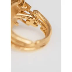 OLE LYNGGAARD COPENHAGEN – BoHo – Ring Stor – 18k gult gull med rutilkvarts og 0,06 ct diamanter