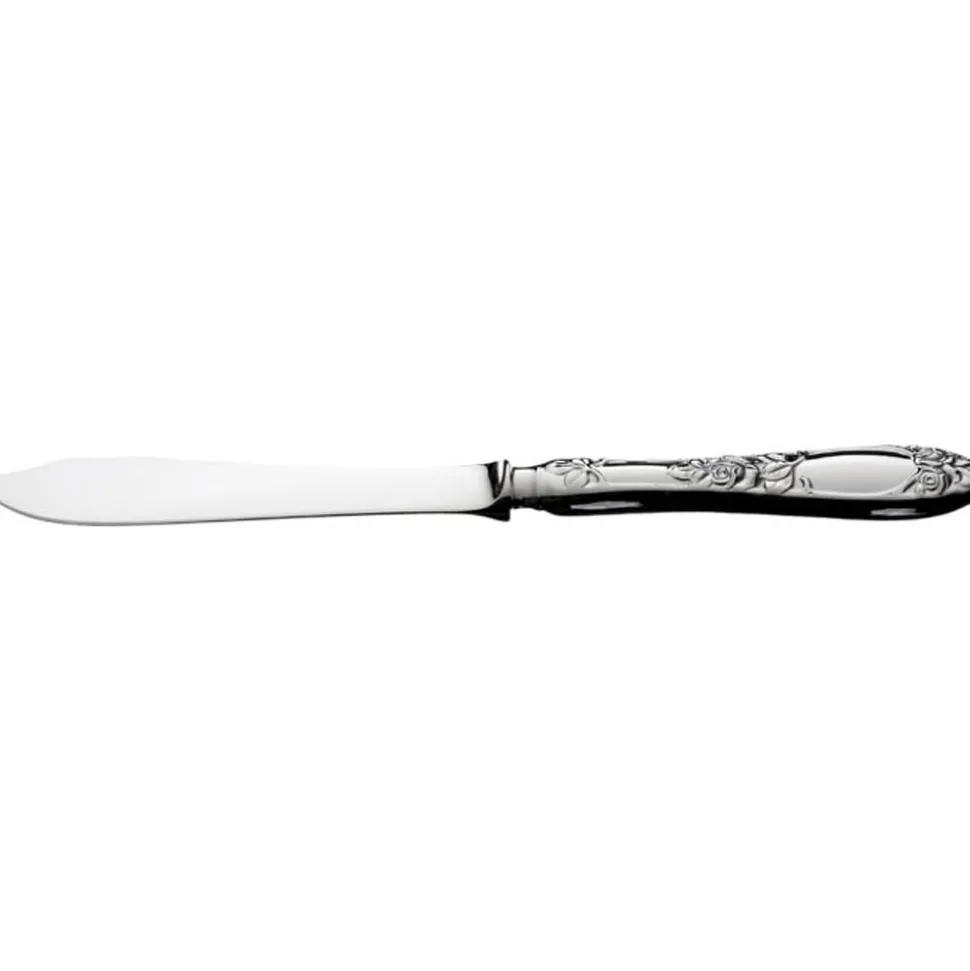 Opphøiet Rose – Fiskekniv m/sølv klinge 21,0cm sølv