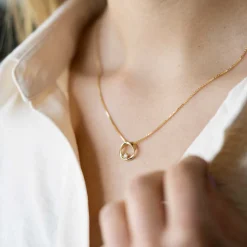 Pan Jewelry – Halssmykke i forgylt sølv med zirkonia