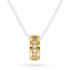 Pan Jewelry – Anheng i gult gull med zirkonia