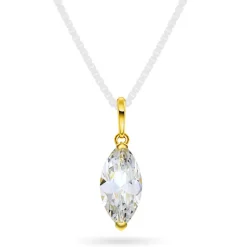 Pan Jewelry – Anheng i gult gull med zirkonia