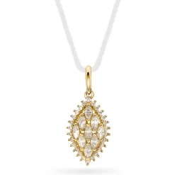 Pan Jewelry – Anheng i gult gull med hvit zirkonia – NB: Kun anheng!