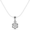 Pan Jewelry – Anheng i hvitt gull med diamanter 0,15ct W/P1