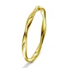 Pan Jewelry – Bølge ring i forgyldt sølv