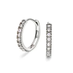 Pan Jewelry – Creoler i hvitt gull