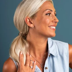 Pan Jewelry – Creoler i hvitt gull