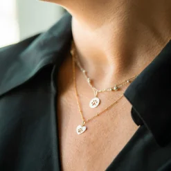 Pan Jewelry – Halssmykke i gult gull, poten hjerte