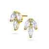 Pan Jewelry – Ørepynt i forgyldt sølv med zirkonia, blad