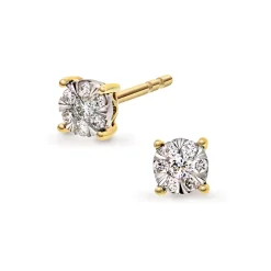 Pan Jewelry – Ørepynt i gult gull med diamanter – 0,13 ct W/SI