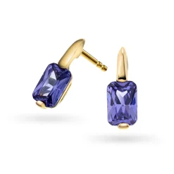 Pan Jewelry – Ørepynt i gult gull med lilla zirkonia