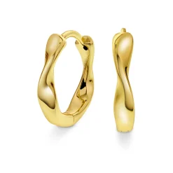 PAN Jewelry – Øreringer i forgylt sølv – 14 mm