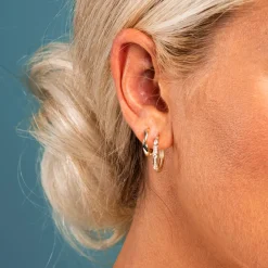 PAN Jewelry – Øreringer i forgylt sølv – 14 mm