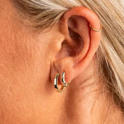 PAN Jewelry – Øreringer i forgylt sølv – 14 mm