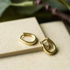 PAN Jewelry – Øreringer i forgylt sølv – 14 mm