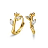 Pan Jewelry – Øreringer i 14k gult gull med zirkonia
