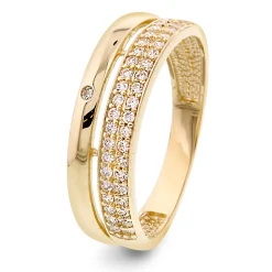 Pan Jewelry – Ring i 585 gull med cubic zirkonia – 6 mm