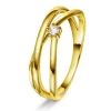 Pan Jewelry – Ring i forgyldt sølv med zirkonia