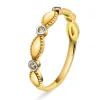 Pan Jewelry – Ring i gult gull med zirkonia