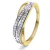 Pan Jewelry – Ring i gult gull med diamanter – 0,10 ct W/P